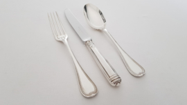 Sterling Silver 3-piece place setting - Christofle - Malmaison collection - .925 silver