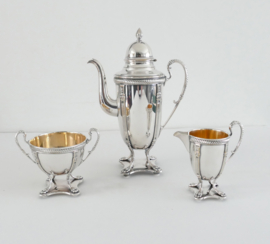 Jugendstil Silver Plated and Gilded Coffee Service - 3-piece