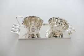 Silver plated Cream and Sugar set - Gero, Georg Nilsson - the Netherlands, 1940's