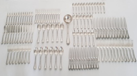 Wiskemann, Brussels - Silver Plated Cutlery Canteen - N.17 "Louis XVI" - 117-piece/12-pax. - Belgium, 1930-1960