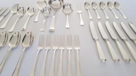 Silver plated cutlery in the  P25 Melina pattern - 43-piece/6-pax incl. serving pieces - Keltum, van Kempen & Begeer