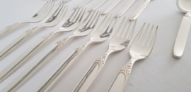 Silver Plated Cutlery Set - Rose pattern - 45-piece/6-pax. - Paul Wirths, Solingen - Germany, c. 1960