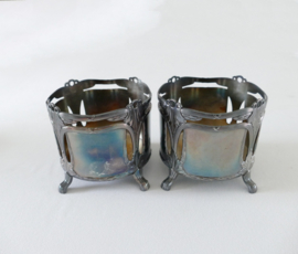 A pair of WMF Silver Plated Bottle Coasters - Germany, c. 1900