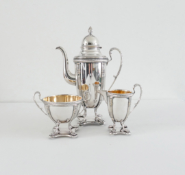 Jugendstil Silver Plated and Gilded Coffee Service - 3-piece