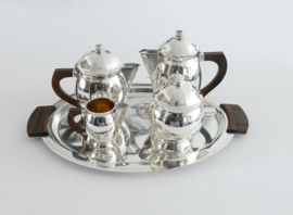 Silver Plated Art Deco Coffee- and Tea set - France - 1920-1940