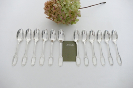 Christofle - Marie Antoinette - Set of 12 silver-plated dessert spoons - France, 1912-1935