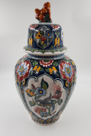 Polychrome hand-painted Vase of Makkum earthenware - Makkum, Netherlands - 1970's