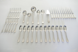 Christofle - Silver Plated Cutlery set - Perles collection - 42-piece/12-pax.