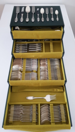 Wiskemann, Brussels - Silver Plated Cutlery Canteen - 1st Empire style - 115-piece/12-pax. in original canteen