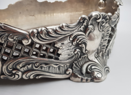 An impressive silver-plated Jardiniere in the Rococo style - period 1880-1910
