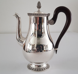 Christofle - A silver-plated 3-piece Coffee service in the Malmaison pattern