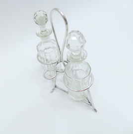 Silver Plated Oil & Vinegar Stand - French, 20th century