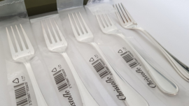 Christofle - A set of 5 silver plated Salad forks - Albi