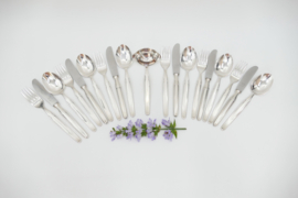 Verzilverde bestekset - 19-delig/6-persoons - Bergisch, Solingen 100 - Duitsland, jaren 1960