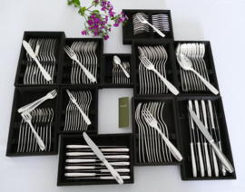 Christofle - Atlas - Silver Plated Cutlery Canteen - 149-piece/12-pax. - Luc Lanel for the Steamship S.S. Normandie - France, 1933-1949