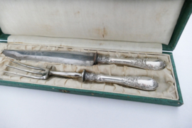 A German .800 Silver Carving Set