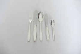 Christofle/Manufacture de L'Alfenide - Silver Plated Art Deco Cutlery Canteen - 61-piece/12-pax. - France, 1930-1950