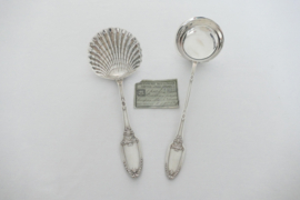 Orfevrerie Boulenger - Silver Plated Strawberry spoon & Whipped-cream spoon - Paris, 1936
