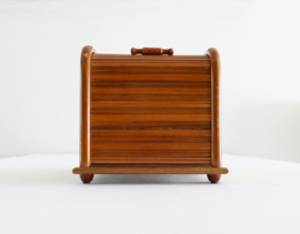 Vintage houten Humidor met rolluikje