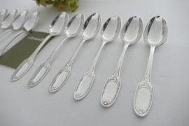 Christofle - Marie Antoinette - Set van 12 verzilverde Dessertlepels - Frankrijk, 1912-1935