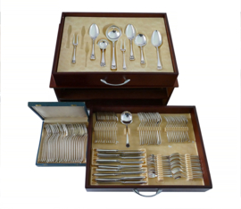 Gero, Zeist - Silver Plated Cutlery Canteen - Arabesque - 135-piece/12-pax. - the Netherlands, 1968-1985