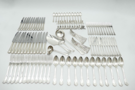 Wiskemann, Brussels - Silver Plated Cutlery Canteen - "No. 3 Contours" - 110-piece/12-pax. - Belgium, 1930-1960
