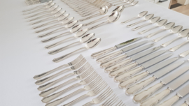 Bruno Wiskemann - Silver-plated cutlery set -12 pax/83-piece -  Chippendale series - Belgium, period 1930's-1960's