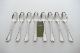 Christofle - Rubans - A set of 8 antique dinner spoons - France, 1907-1935