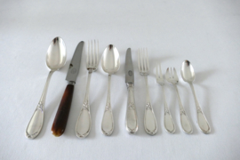 Ercuis - Antique Silver Plated Cutlery Canteen - Lauriers collection - 115-piece/12-pax. - France, 1911-1920