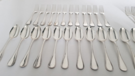 Christofle - Silver-plated set of cutlery - Perles collection - (Pearl) - 60-piece / 12-pax. - France, 1935-1983