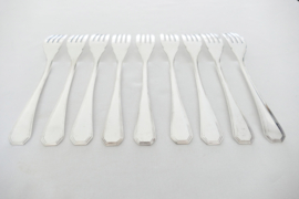 Christofle - America - Set of 9 Silver Plated Fish Forks