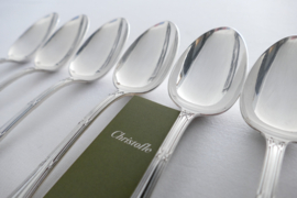 Christofle - Rubans - A set of 8 antique dinner spoons - France, 1907-1935