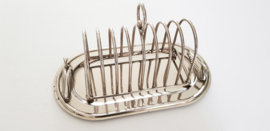 Silver Plated Toast Rack with Swan Figurines