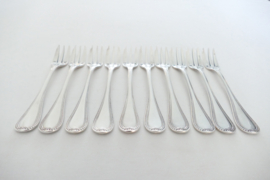 Christofle - Malmaison - 10 silver plated Pastry forks