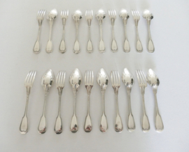 10 Silver Plated Dinner Place Settings - Chinon - Charles Halphen, c. 1895