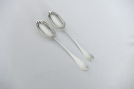 Set of Dutch second standard silver Dinner spoons - Hollands Glad - Bernardus Wanerus Roesingh, 1825