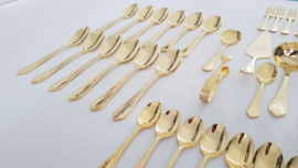 SBS Solingen - Gold-plated cutlery set in Louis XV/Rococo-style - 70-piece/12-pax. - Germany, 1990's