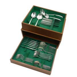 Silver Plated Cutlery Canteen - 40-piece/6-pax. - Nieuwpoort - the Netherlands, 1960's