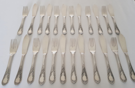 Extensive Silver-plated cutlery set in Louis XV / Rococo-style - 137-piece/12 pax. - Solingen, Germany