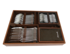 Christofle - Rubans - Verzilverde Bestekcassette - 137-delig/12-persoons - Frankrijk, twintigste eeuw