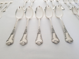 Silver Plated Cutlery set in Louis XV/Rococo style - Frionnet Francois, Paris - 37-pieces (12 pax.)