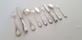Silver Plated Cutlery Canteen - 137-piece/12-pax. in Louis XV/Rococo style - Solingen, Germany c.1930
