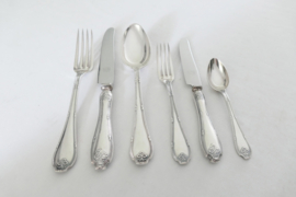 Wiskemann, Brussels - Silver Plated Cutlery Set - N. 17 "Louis XVI" - 67-pieces/10-pax. - Belgium, 1930-1960