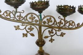 An Antique 5-light altar candleholder