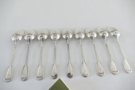 Set of 9 antique Christofle Coffee spoons - Chinon - France, 1897