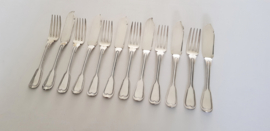 Wiskemann, Brussels - Fish Cutlery for 6 - N. 2 "Filet" - Belgium, period 1920-1950
