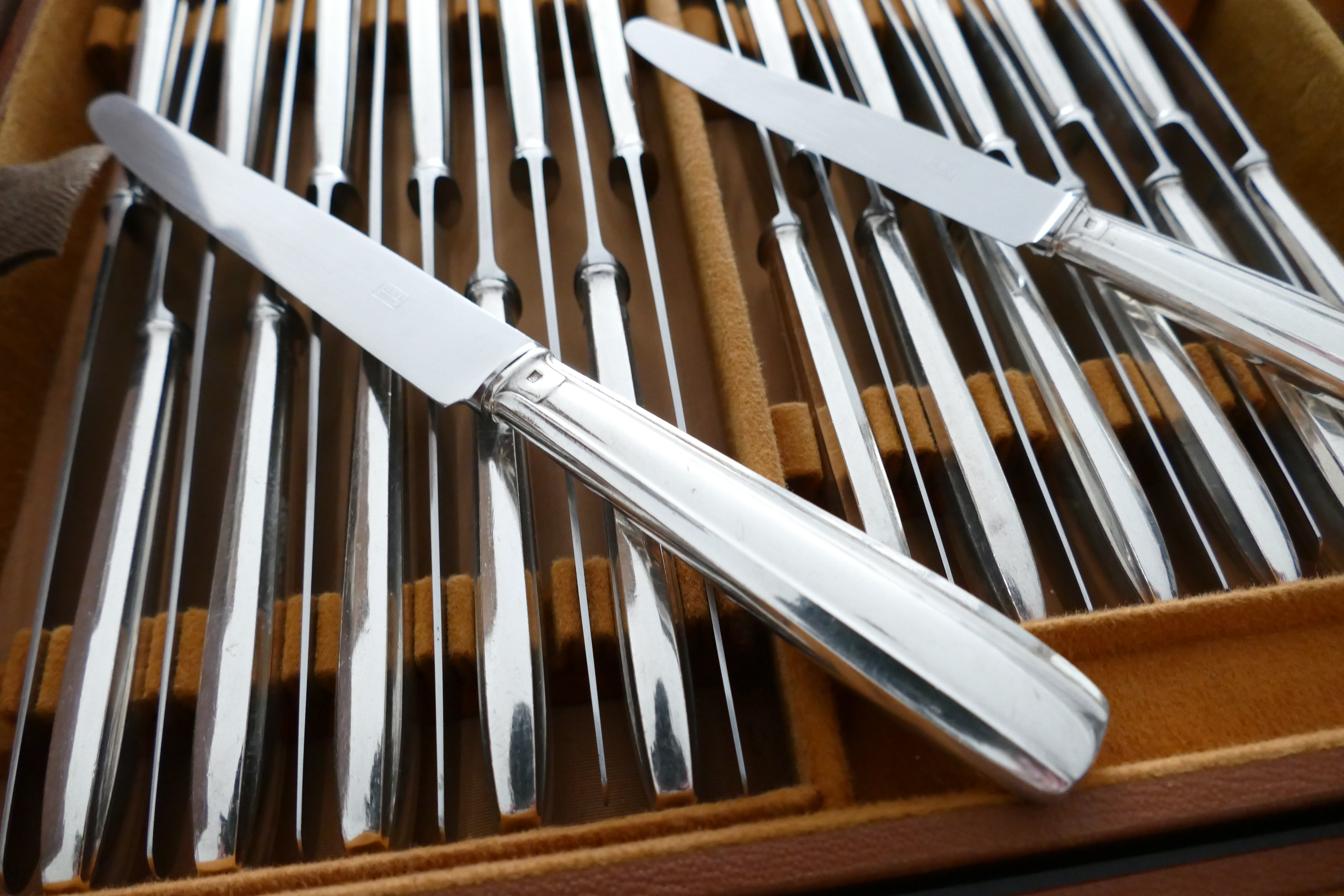 Silver Plated Art Deco Cutlery Canteen - 122-piece/12-pax. - Bouillet Bourdelle - France, 1945-1950