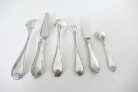 Wiskemann, Brussels - Silver Plated Cutlery Set - N. 17 "Louis XVI" - 67-pieces/10-pax. - Belgium, 1930-1960