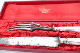 Antique French Silver Carving Set - .950 silver - Charles Alfred Coignet - France, 1865-1889