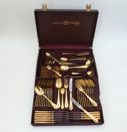 SBS Solingen - Gilded cutlery in Louis XV/Rococo style - 65-piece/12-pax. Germany, 1980's